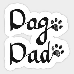 Calligraphic handwriting ''Dog Dad'' text Sticker